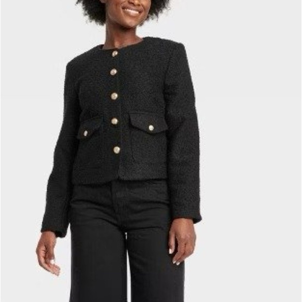 Universal Thread Black Blazer with Gold Buttons